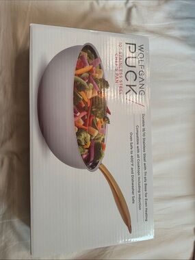 Wolfgang Puck Stainless Steel 10" chefs pan with Gold Handle